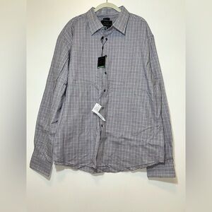 NWT Jos. A. Bank Men's Black, light purple and White Checkered Shirt